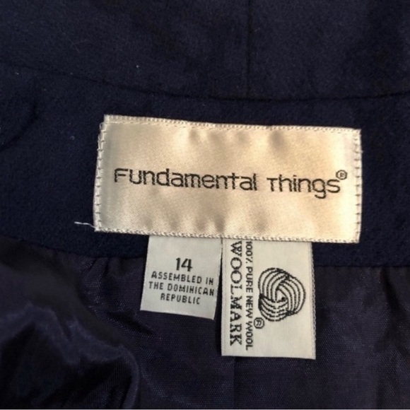 Fundamental things 100% pure new wool dark blue size:14 - Picture 9 of 15